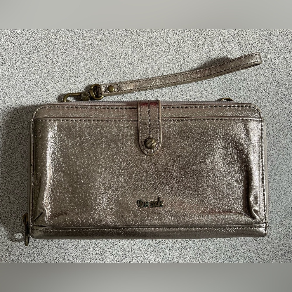The Sak Metallic Two Toned Silver Gold Wallet